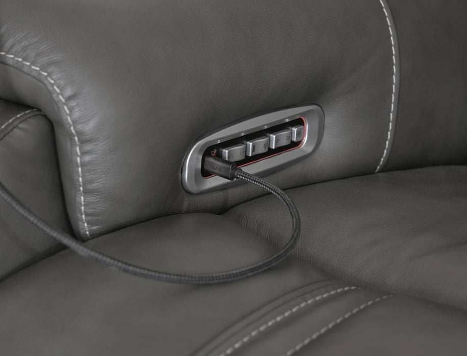 5Z - Pittson Power Reclining Sectional Loveseat with Console