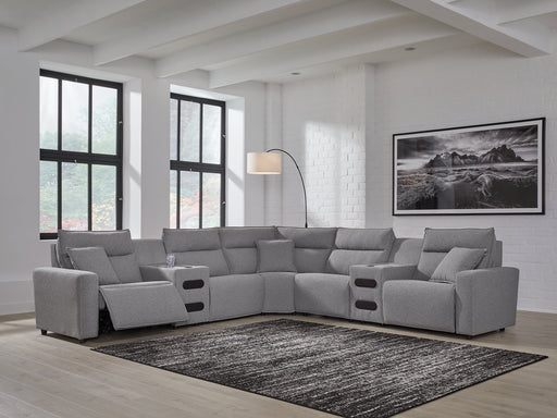 Modmax II Power Reclining Sectional with Audio Consoles - Alexander's Furniture (Blairsville, GA)