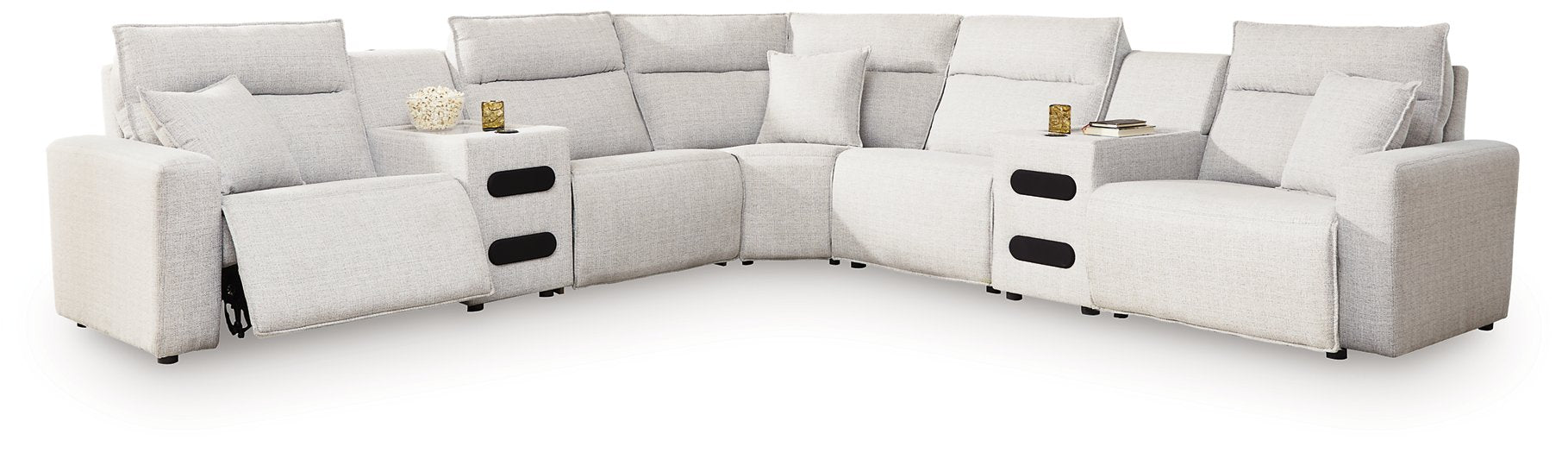 Modmax II Power Reclining Sectional with Audio Consoles - Alexander's Furniture (Blairsville, GA)