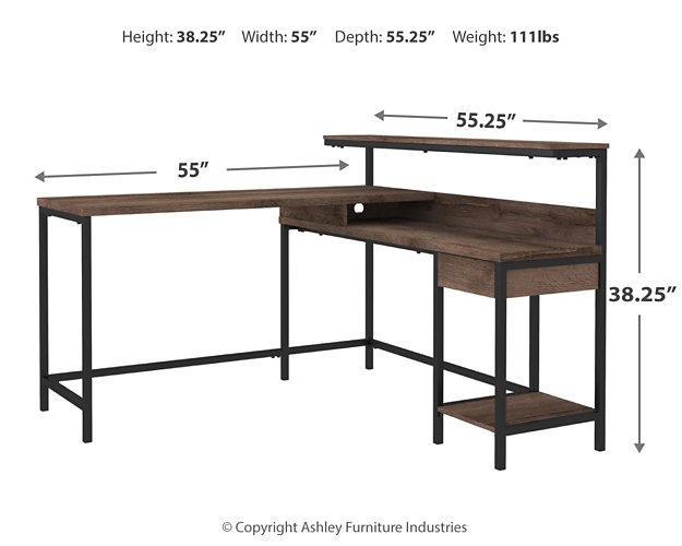 Arlenbry Home Office L-Desk with Storage - Alexander's Furniture (Blairsville, GA)