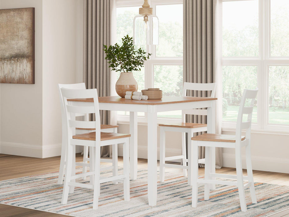 Gesthaven Counter Height Dining Table and 4 Barstools (Set of 5)