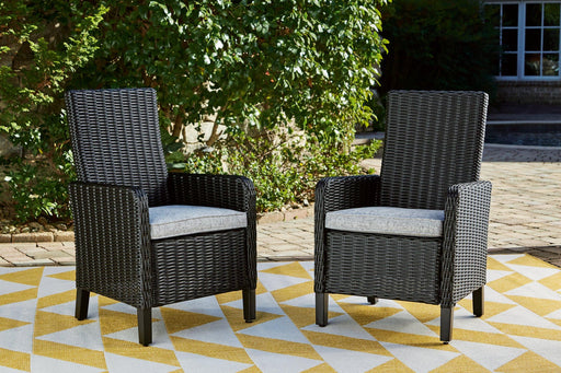 Beachcroft Outdoor Arm Chair with Cushion (Set of 2) - Alexander's Furniture (Blairsville, GA)