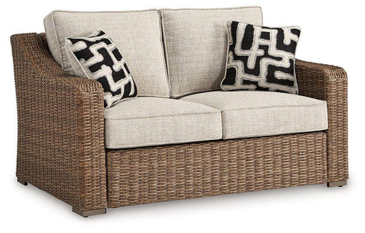 Beachcroft Outdoor Loveseat with Cushion - Alexander's Furniture (Blairsville, GA)