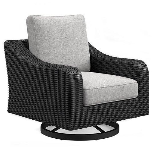 Beachcroft Outdoor Swivel Lounge with Cushion - Alexander's Furniture (Blairsville, GA)