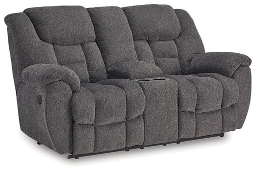 Foreside Reclining Loveseat with Console - Alexander's Furniture (Blairsville, GA)