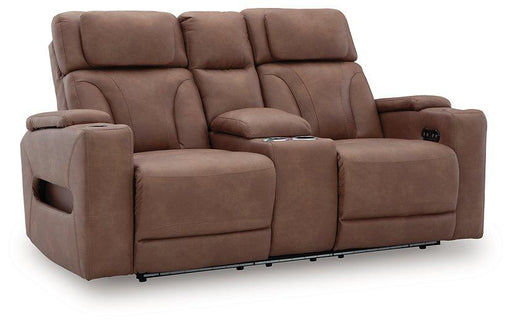 Clean-Slate Power Reclining Loveseat with Console - Alexander's Furniture (Blairsville, GA)