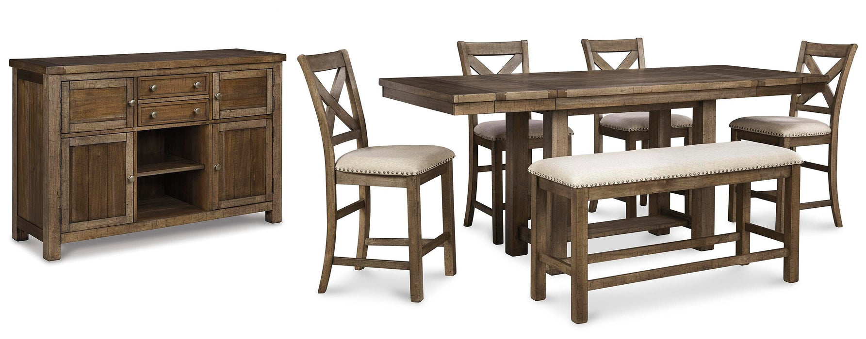 Moriville Counter Height Dining Set - Alexander's Furniture (Blairsville, GA)
