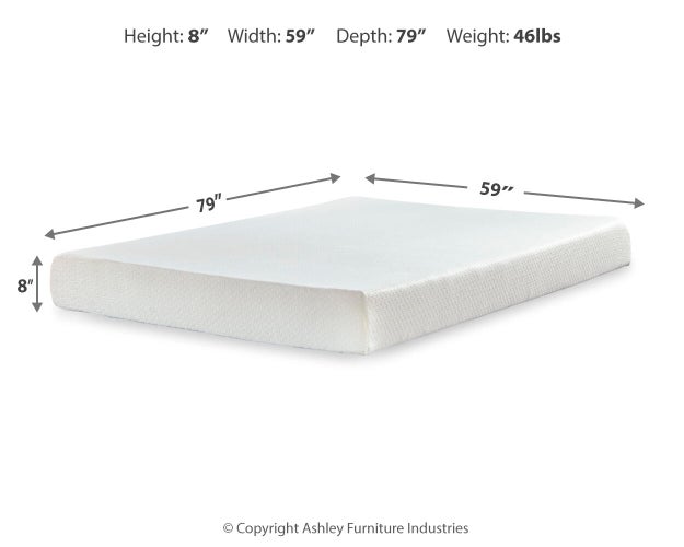 Chime 8 Inch Memory Foam Mattress in a Box - Alexander's Furniture (Blairsville, GA)