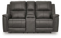 Bleckley Power Reclining Loveseat with Console - Alexander's Furniture (Blairsville, GA)