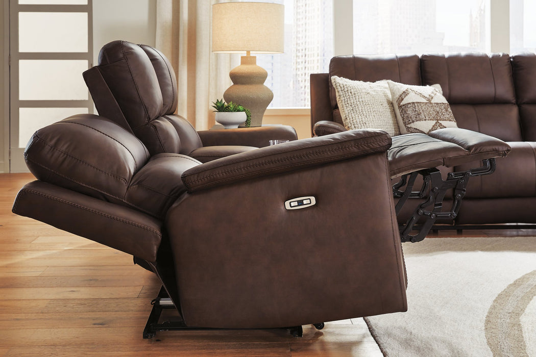 Bleckley Power Reclining Loveseat with Console - Alexander's Furniture (Blairsville, GA)