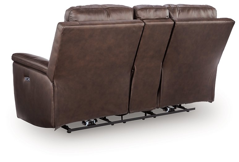 Bleckley Power Reclining Loveseat with Console - Alexander's Furniture (Blairsville, GA)