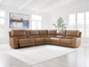 DeepWakes Reclining Sectional with Storage Console - Alexander's Furniture (Blairsville, GA)