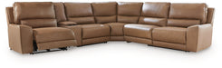 DeepWakes Reclining Sectional with Storage Console - Alexander's Furniture (Blairsville, GA)